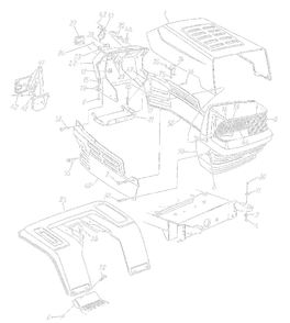 Hood Style 5 Diagram and Parts List for 13AN695G372 1999 Yard Machines Lawn Tractor